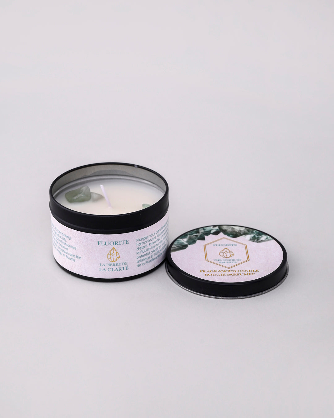 Fluorite - The Stone Of Balance Aroma Candle 
