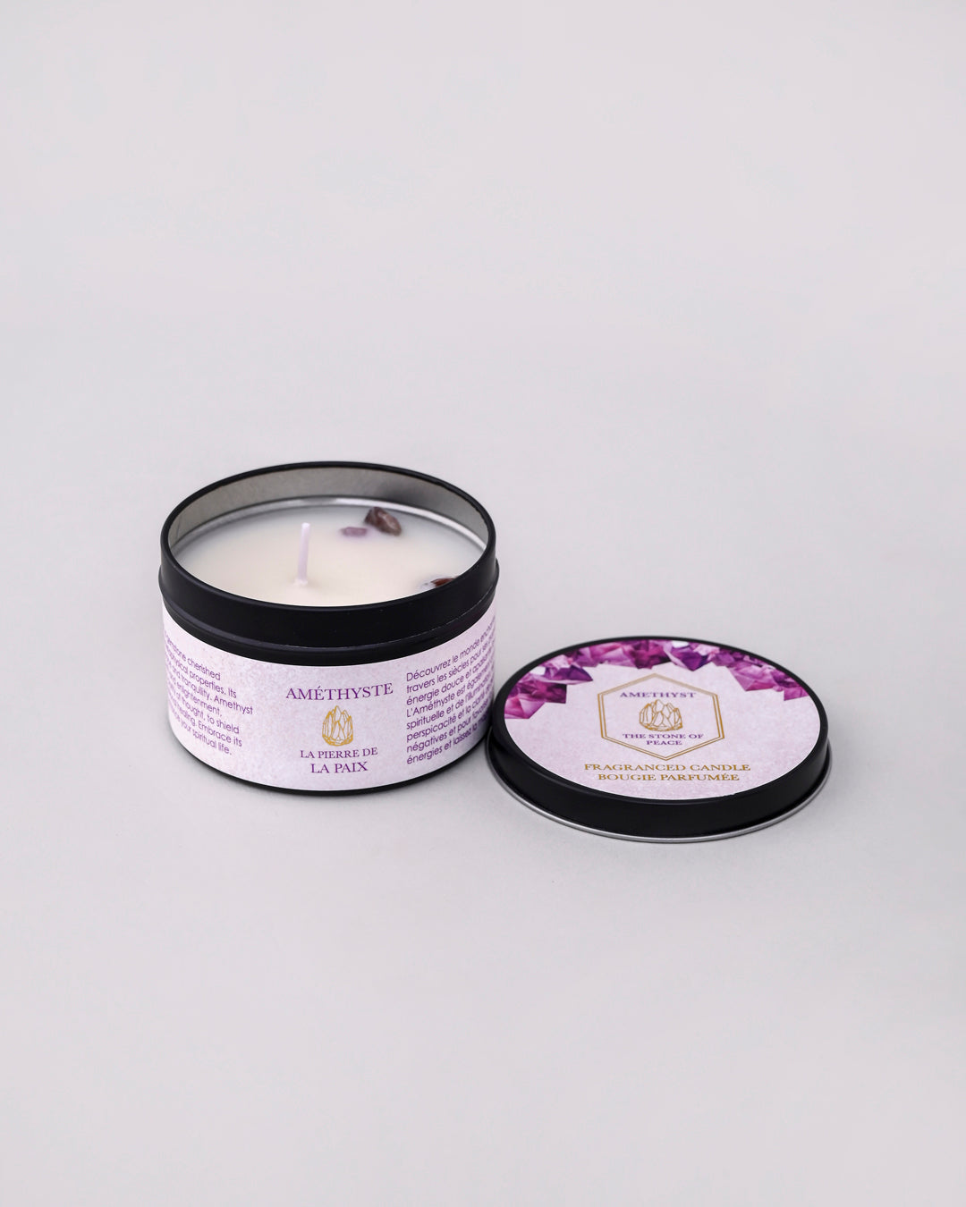 Amethyst - The Stone Of Peace Aroma Candle 