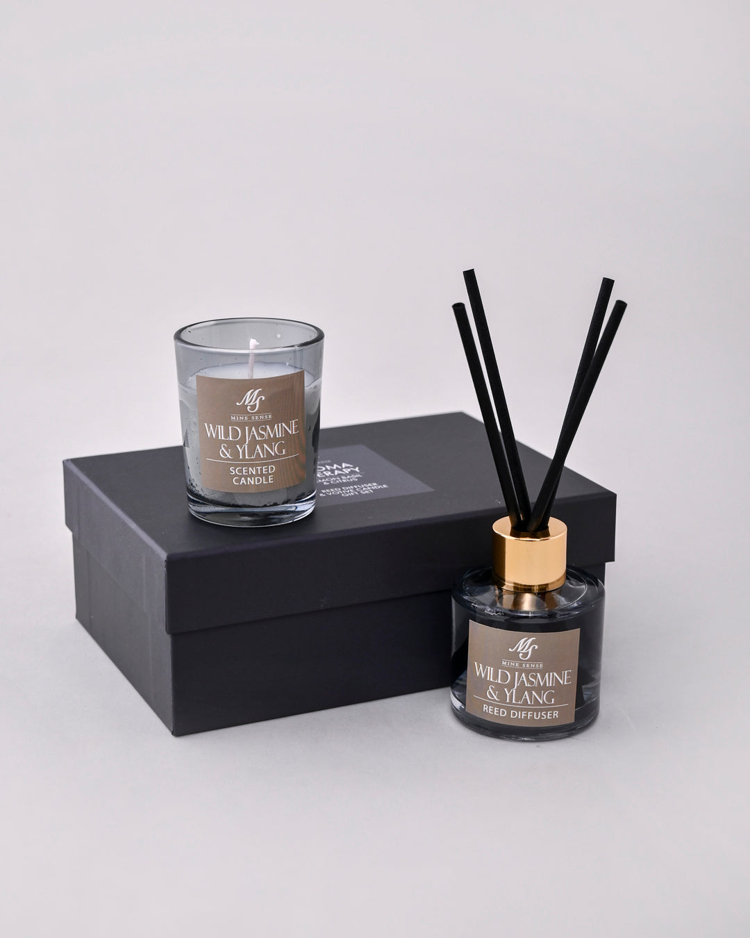 Wild Jasmine & Ylang Aroma Candle & Reed Diffuser Set 