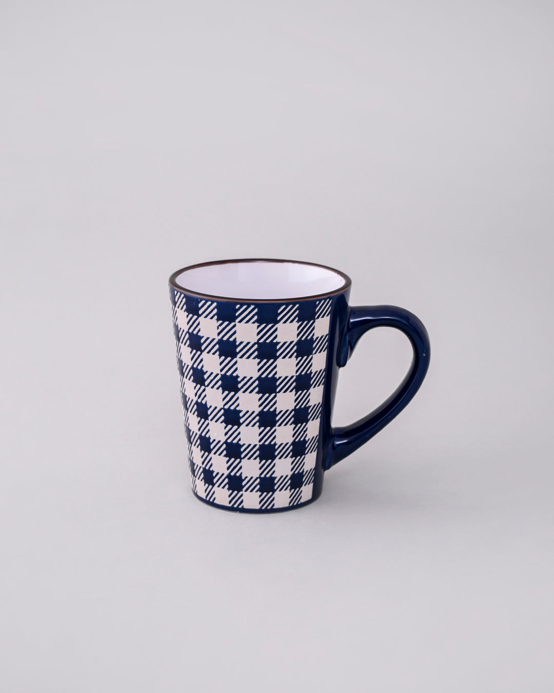 Plaid Charm Ceramic Coffee Mug - Set Of 4 