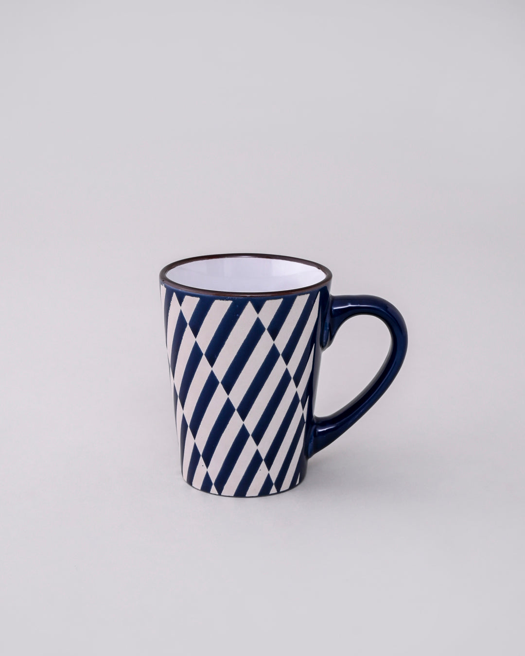 Strio Diagonal Ceramic Coffee Mug - Set Of 4 