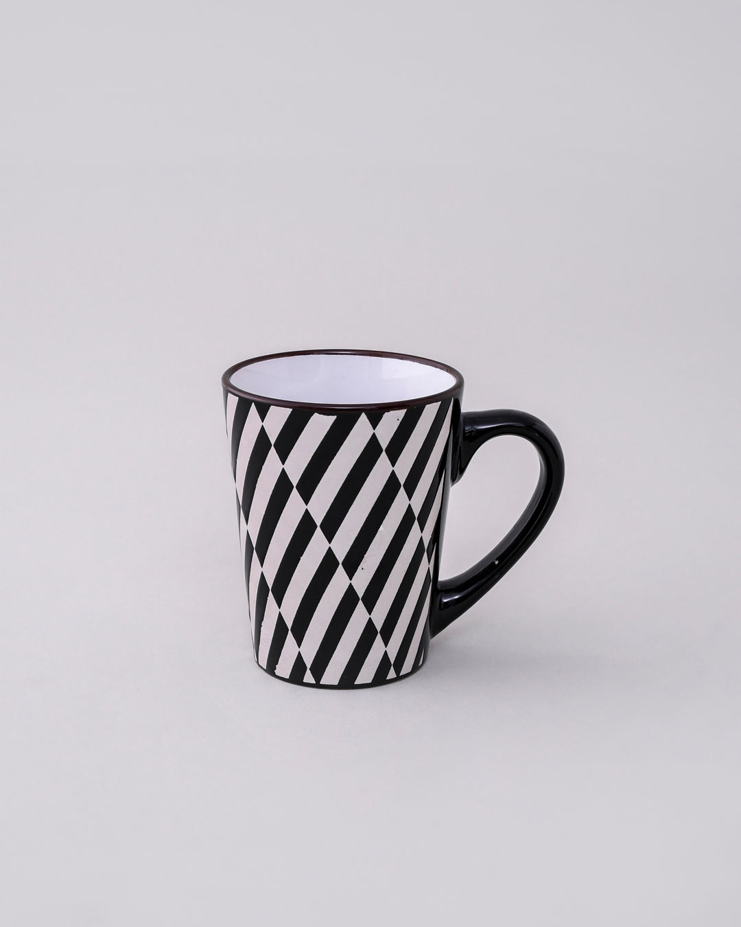 Strio Diagonal Ceramic Coffee Mug - Set Of 4 
