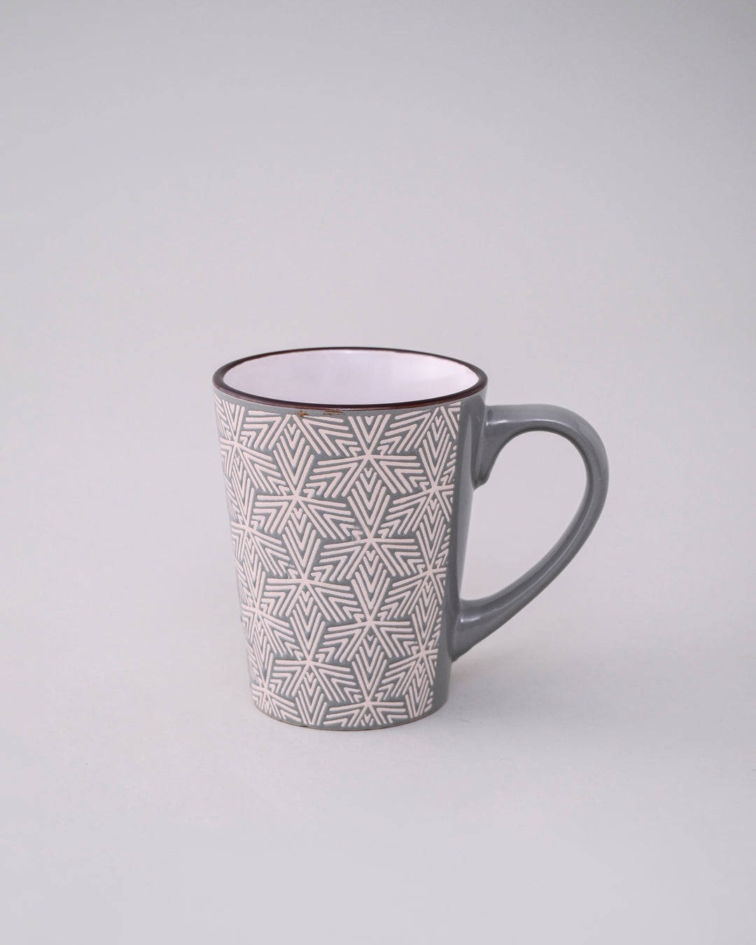 Hexa Pattern Ceramic Coffee Mug - Set Of 4 
