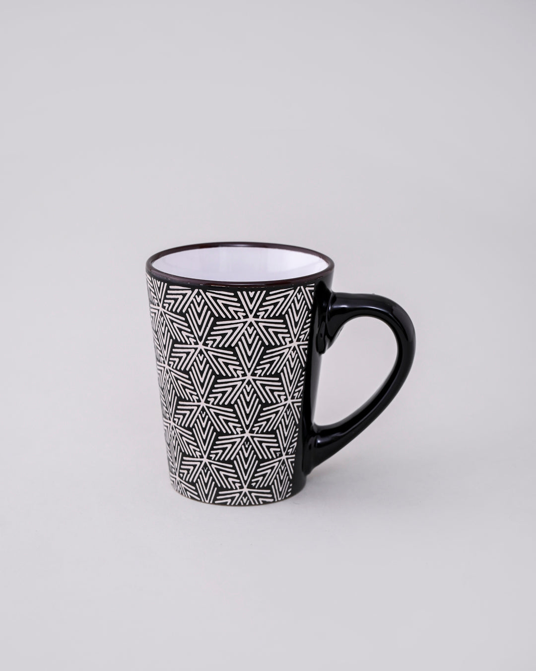 Hexa Pattern Ceramic Coffee Mug - Set Of 4 