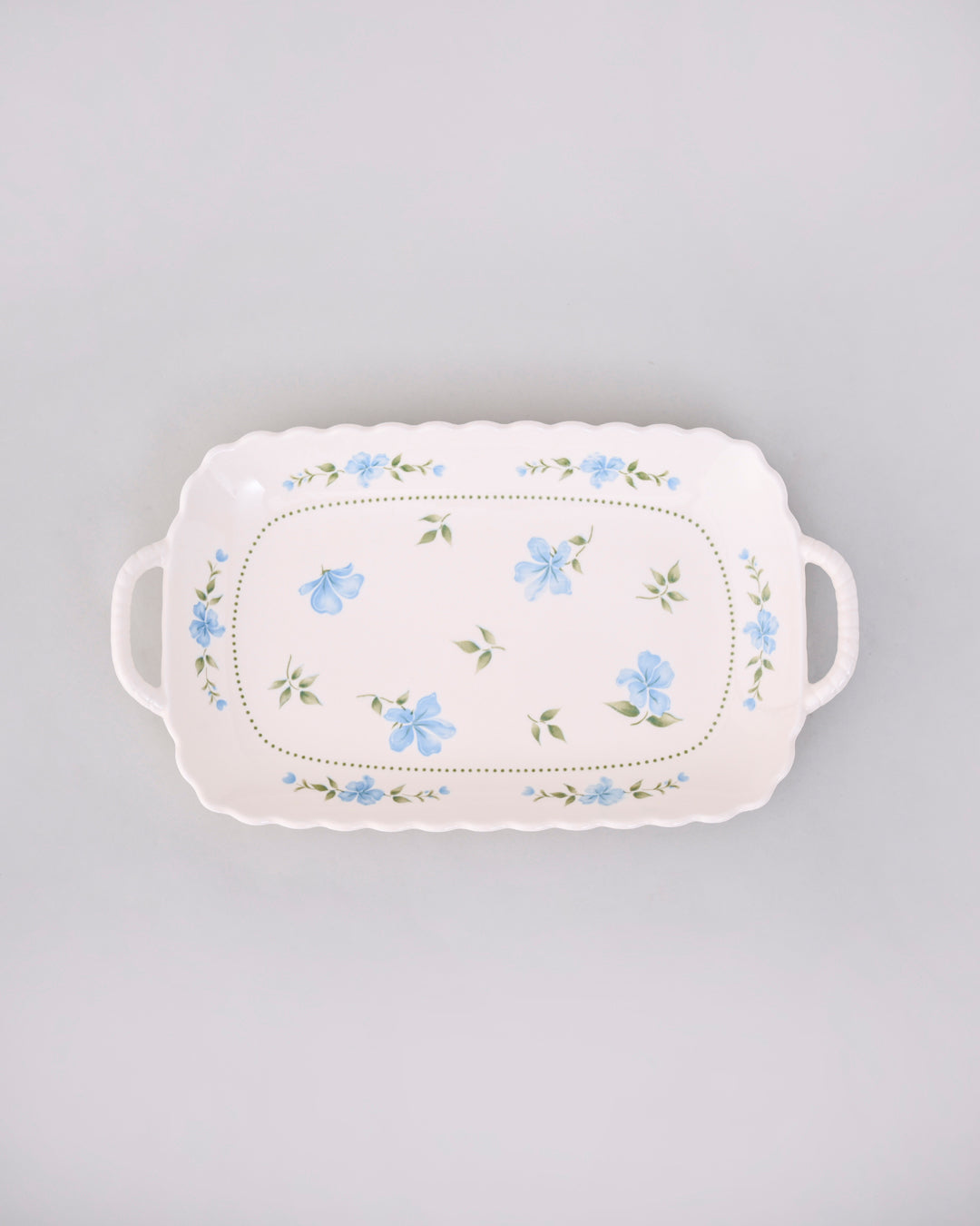 Serene Petal Serving Tray - Blue 