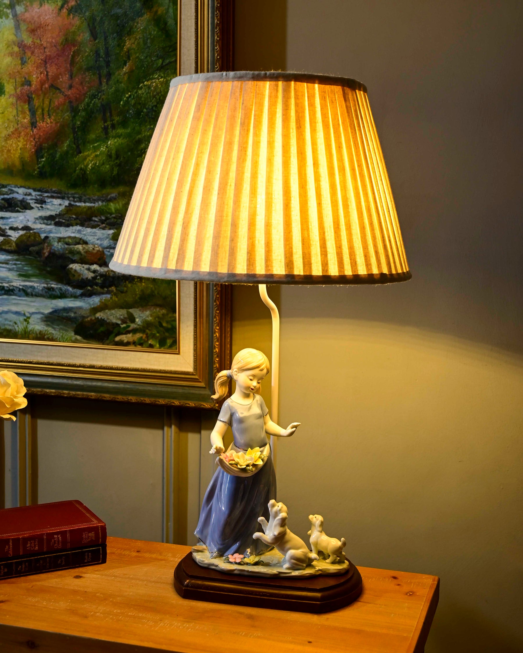 Innocence & Light - Fine Porcelain Table Lamp- Blue 