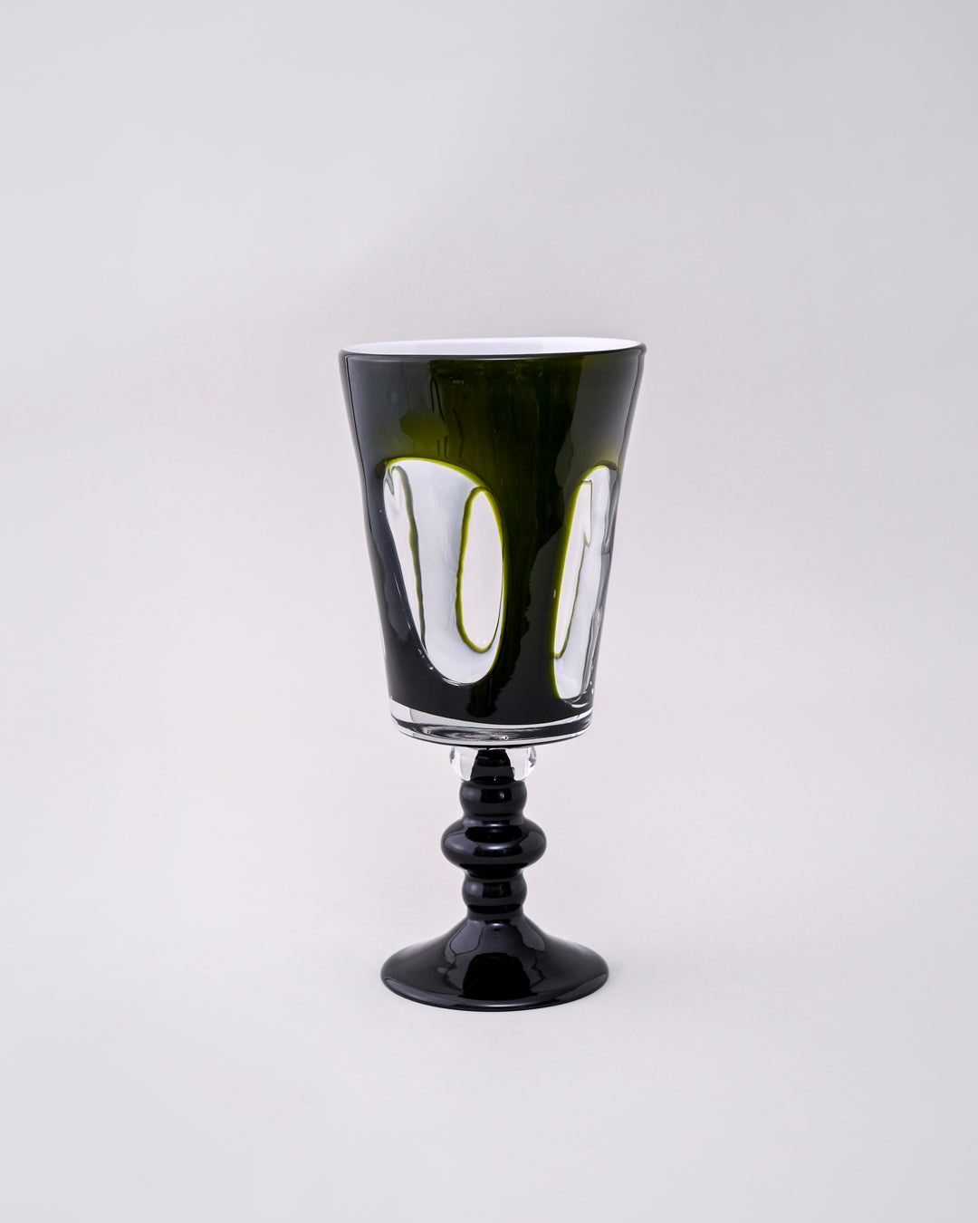 Midnight Elegance Glass Vase