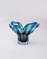 Azure Wave Art Glass Centerpiece Decorative Bowl 