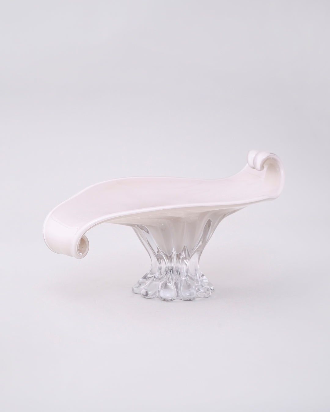 Ivory Swirl Elegance Centerpiece Decorative Bowl 