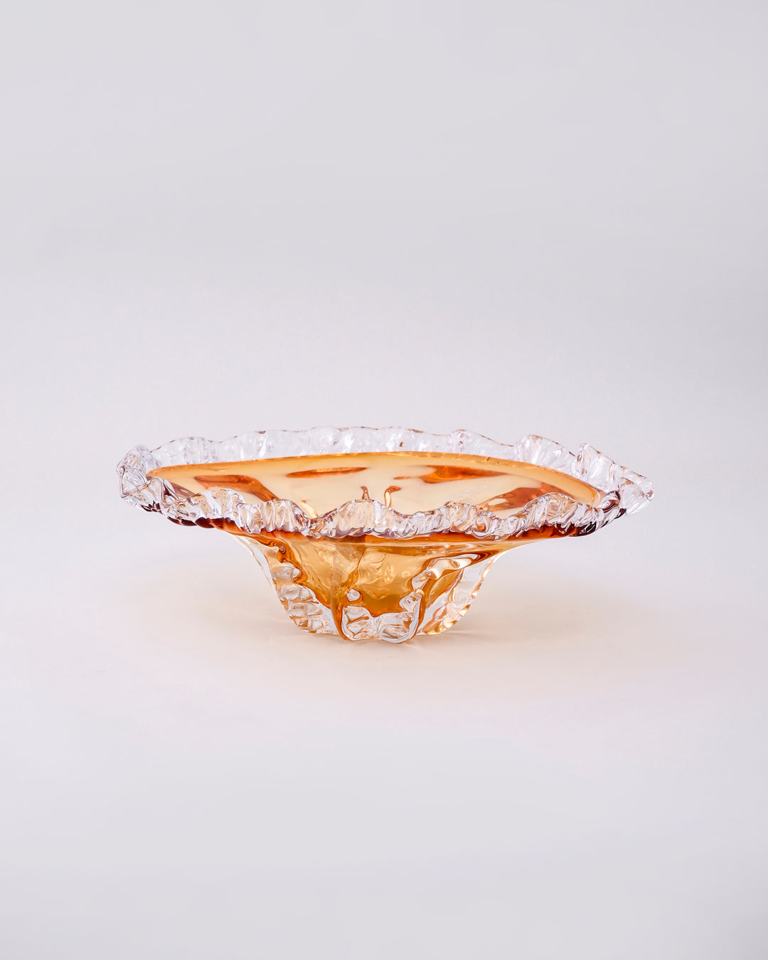Amber Glaze Radiance Centerpiece Decorative Bowl 