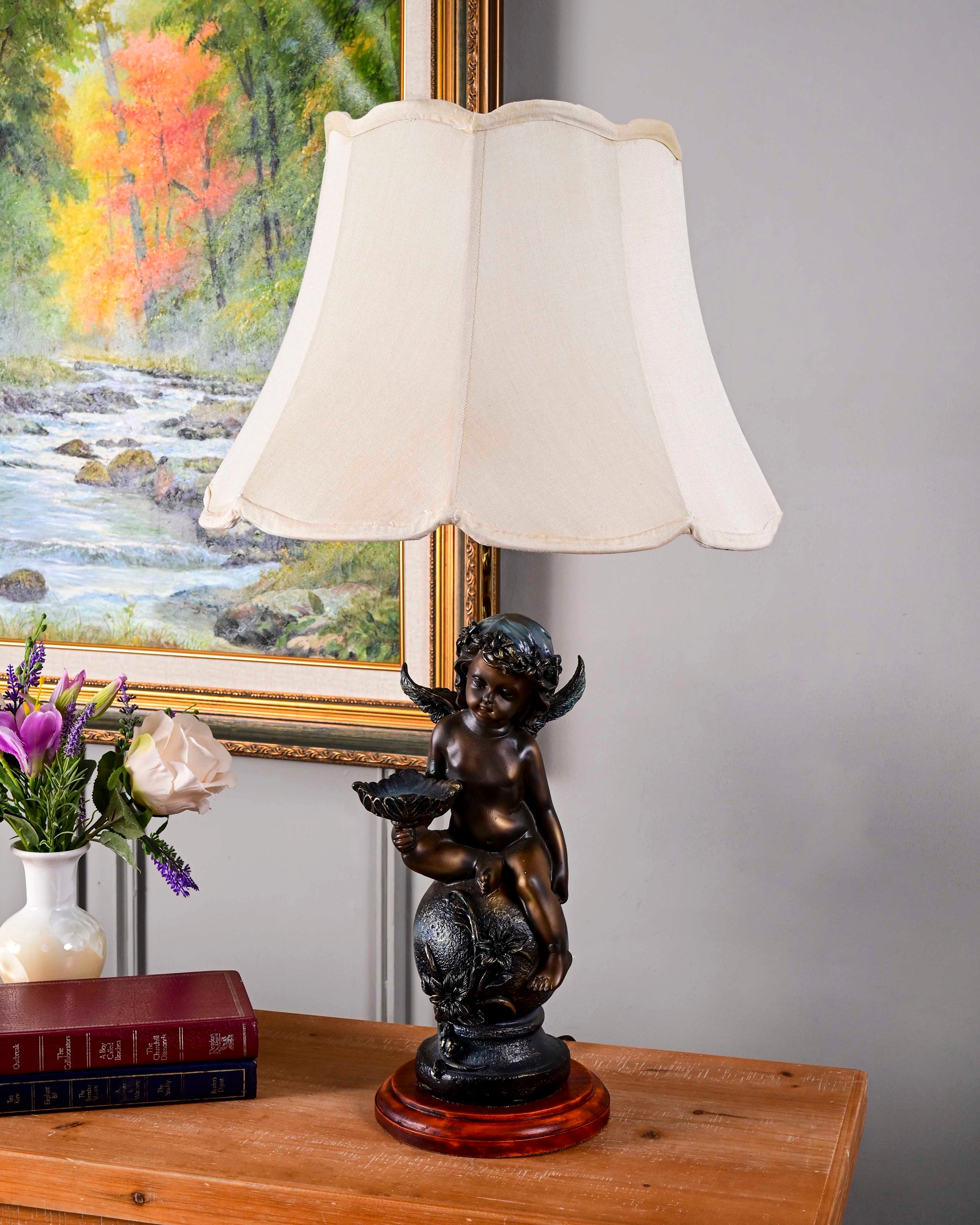 Adorable Angel Cherub Table Lamp 