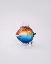 Aqua Ember Glass Decorative Fish Figurine 