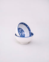 Indigo Bloom Ceramic Katori - Set Of 2 