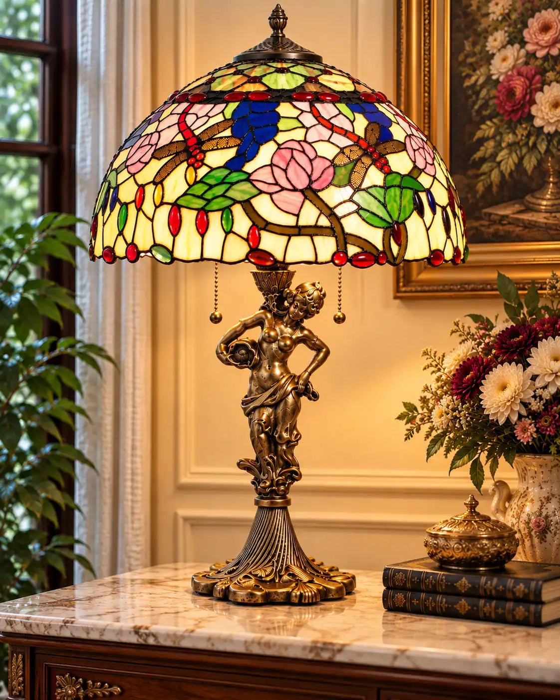 Victorian Muse Tiffany Table Lamp