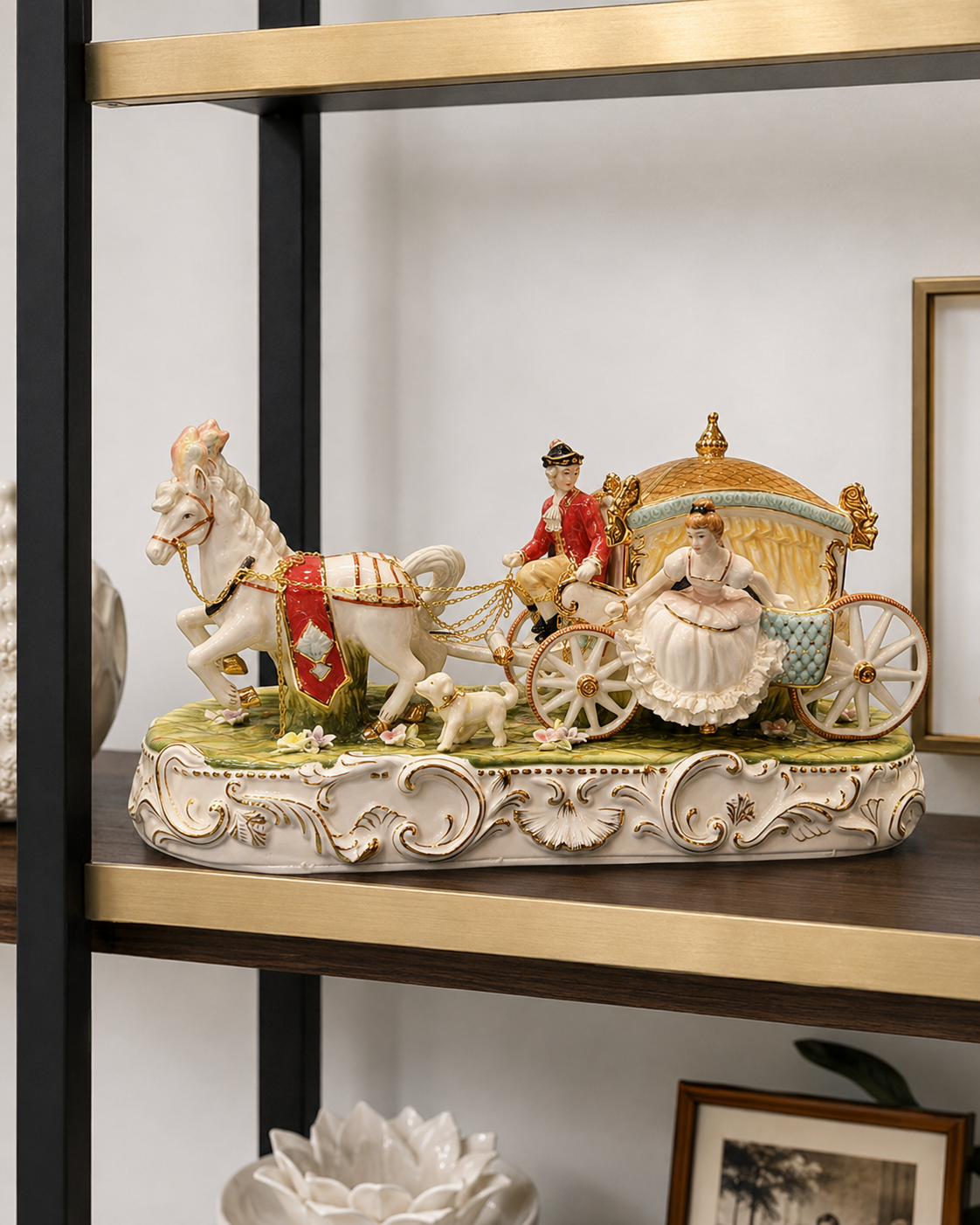 'Royal Carriage Ensemble' Fine Porcelain Figurine 