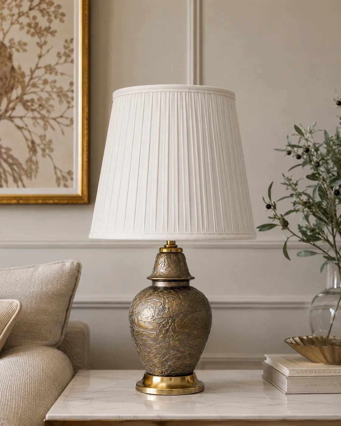Bronze Filigree Table Lamp 