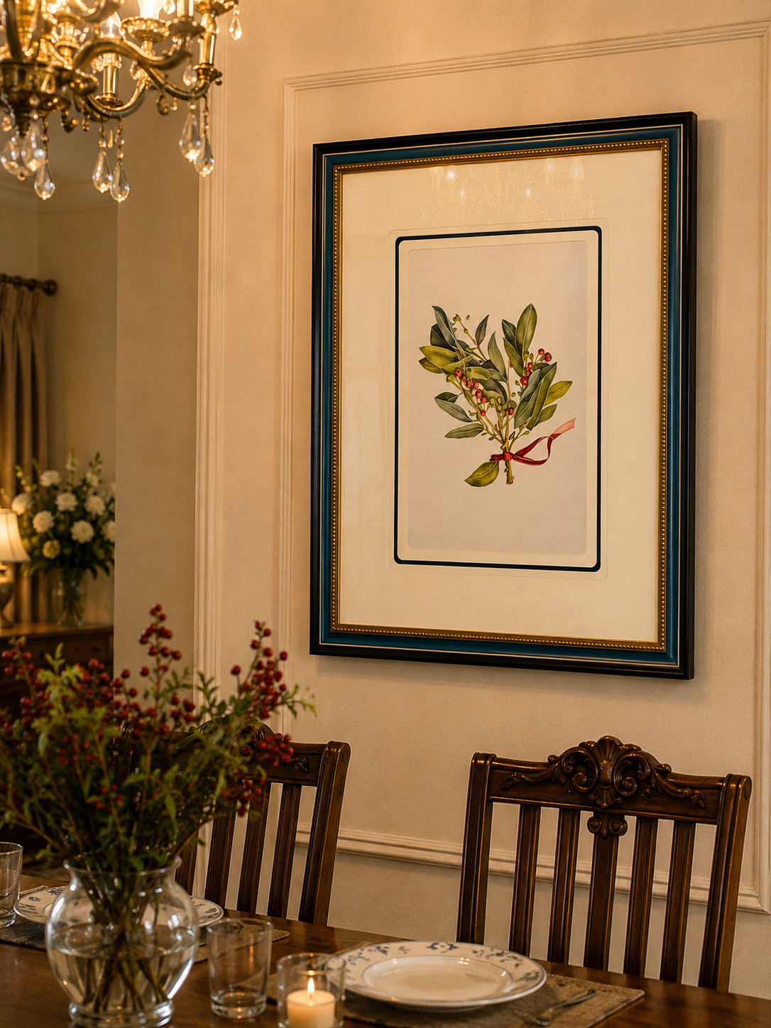 Under the Mistletoe: A Holiday Romance Print "24x30" Inches