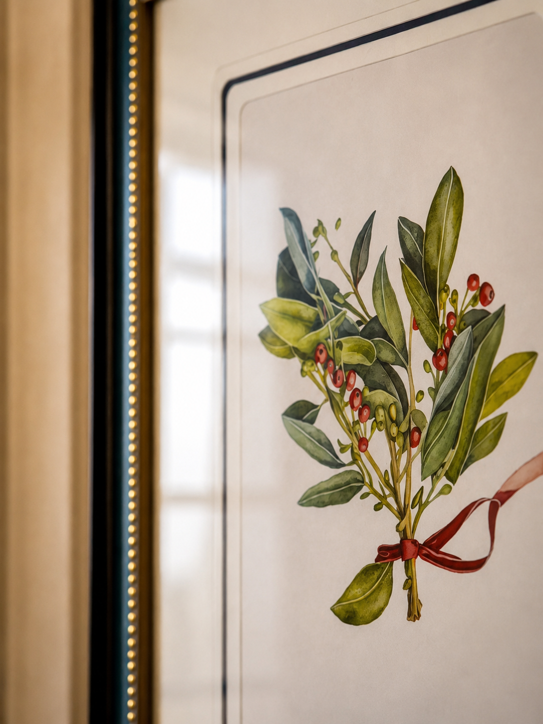Under the Mistletoe: A Holiday Romance Print "24x30" Inches 
