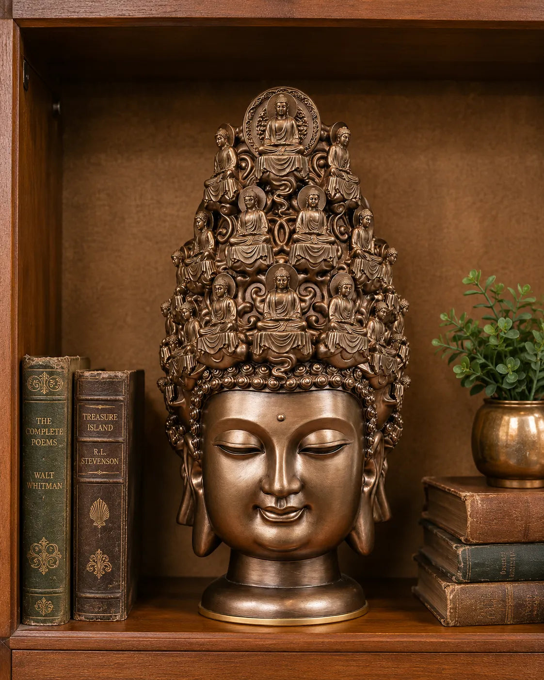 Crown of Infinite Buddhas Sculpture Bust