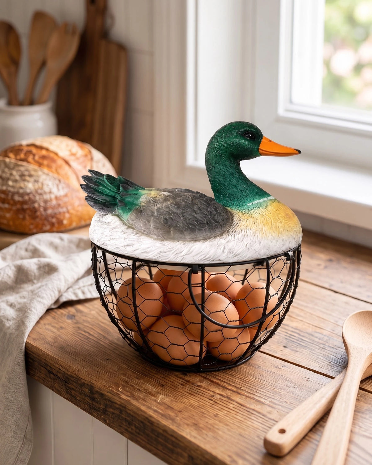Mallard Duck Egg Basket