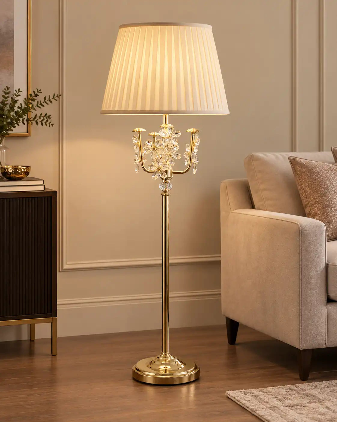 Petal Crystal Branch Floor Lamp