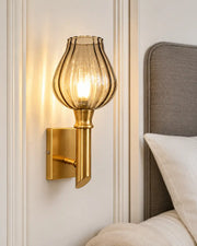 Rivelle Rose Glass Wall Light - Smoke