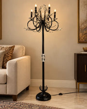 Eclipsa Crystal Candelabra Floor Lamp