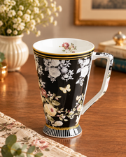 The Midnight Botanical Footed Mug