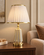 Veyra Geometric Gold Table Lamp