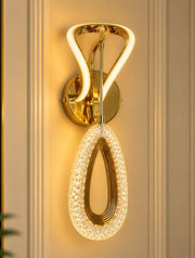 Teardrop Crystal Elegance Wall Light