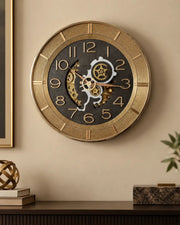 Chronos Mechanical Brass Wall Clock