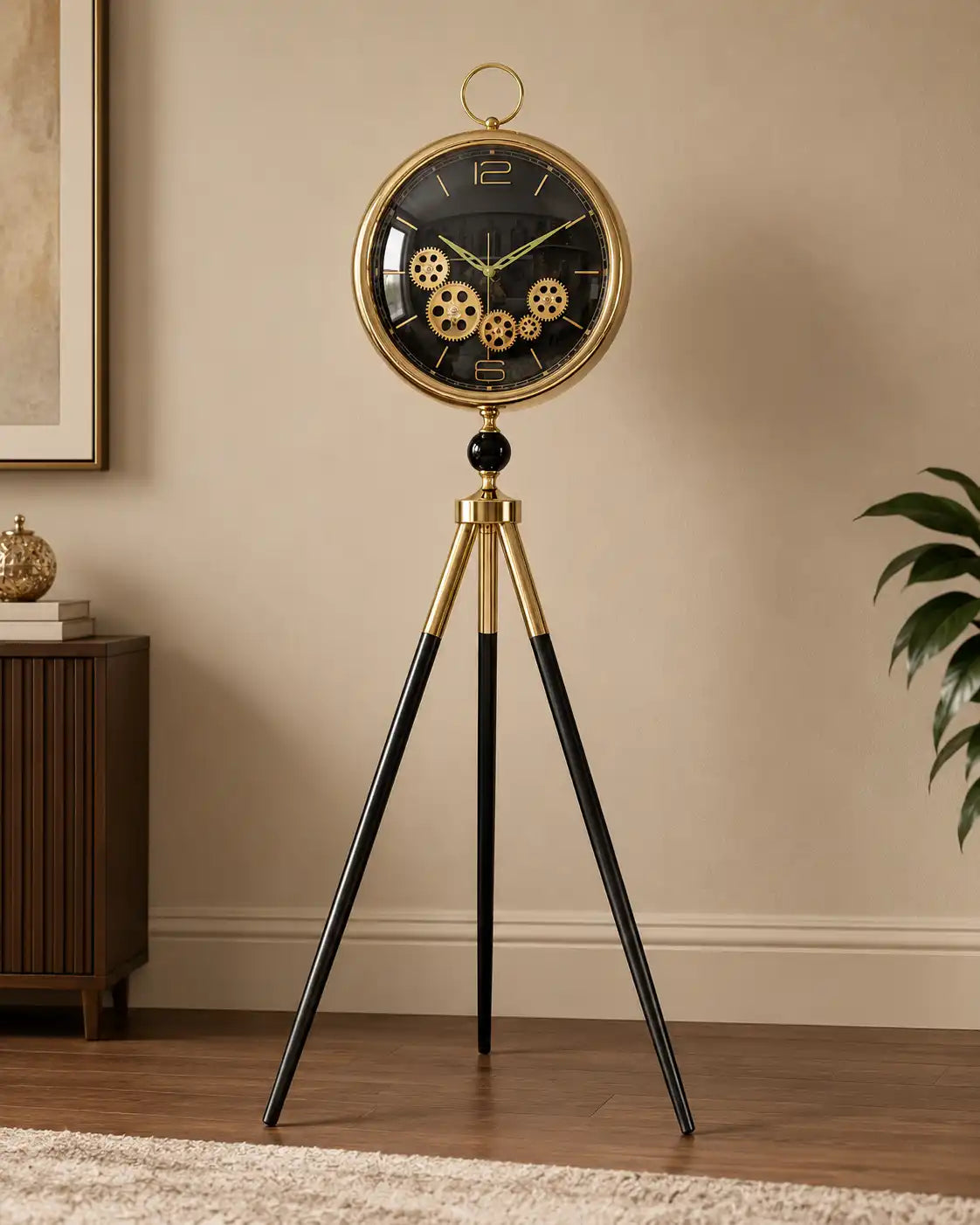 Chronograph Tripod Gear Clock