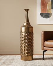 Golden Honeycomb Tall Planter - 120 cm