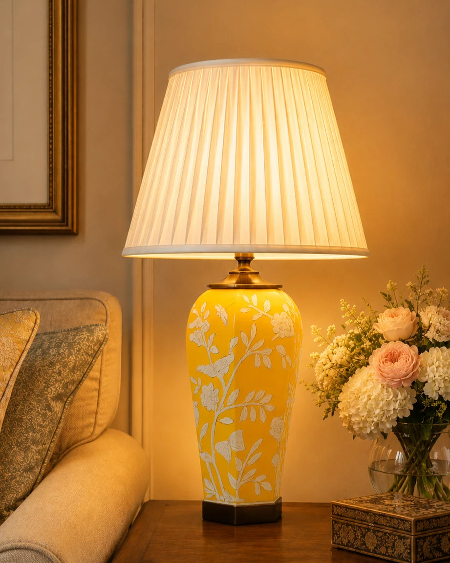 The Dynasty Songbird Table Lamp - Yellow 