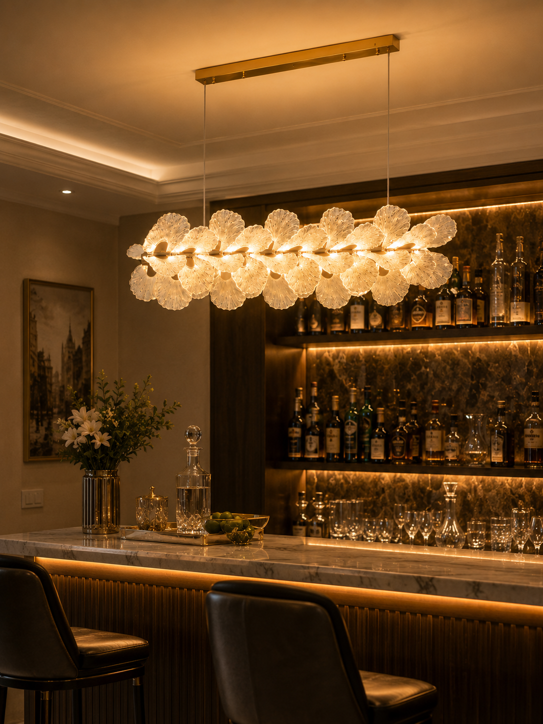 Elowen Petal Linear Chandelier 