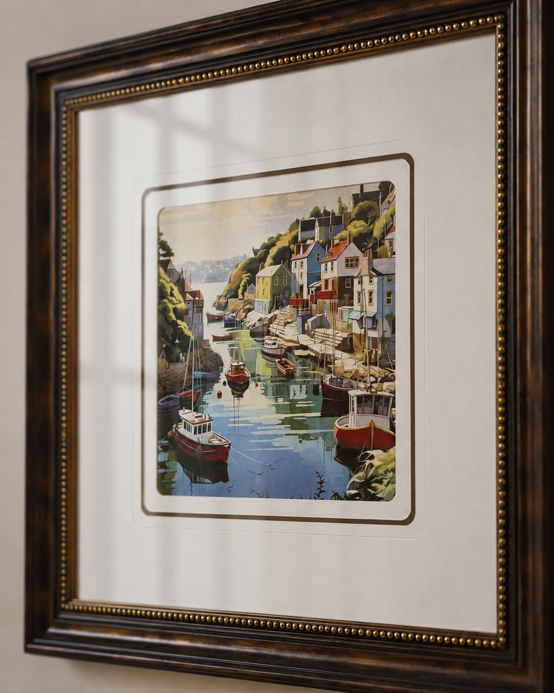 Riverside Old Town Print "25x25" Inches 