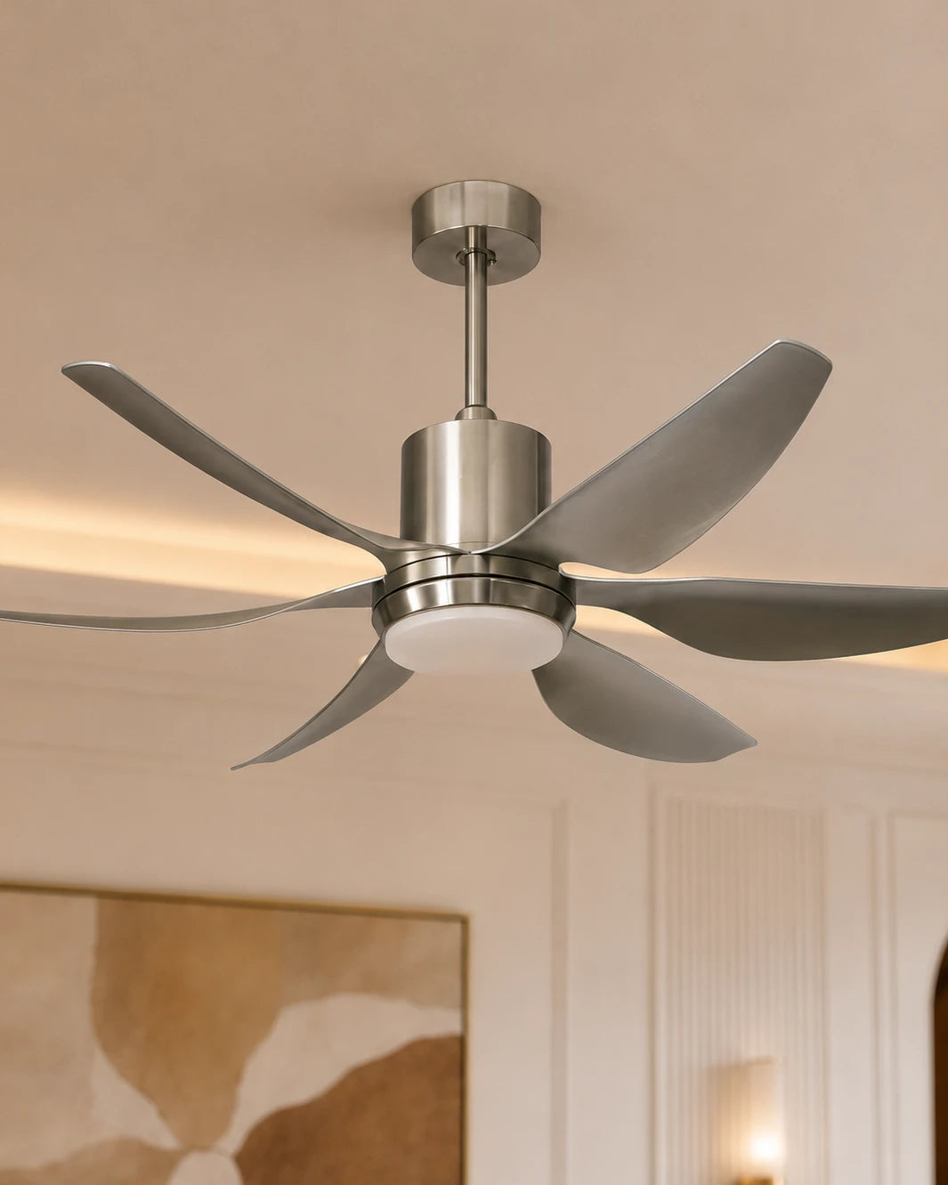 Aero Luxe 6-Blade Ceiling Fan with LED Light - 66 