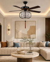 Plum Blossom Cage Fan Chandelier 