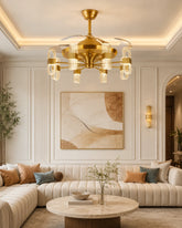 Aurum Radial Retractable Fan Chandelier 
