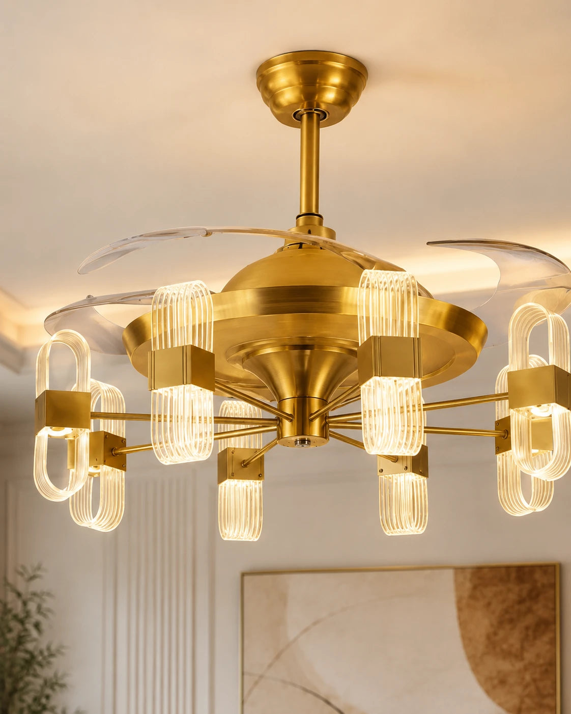 Aurum Radial Retractable Fan Chandelier 