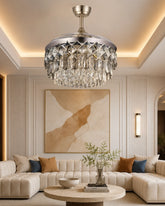 Diamond Drop Retractable Fan Light 