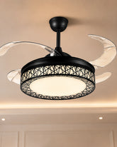 Criss-Cross Drum Retractable Fan Light 