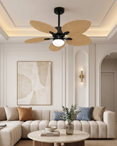 Tropi Breeze Palm Leaf LED Ceiling Fan Light 