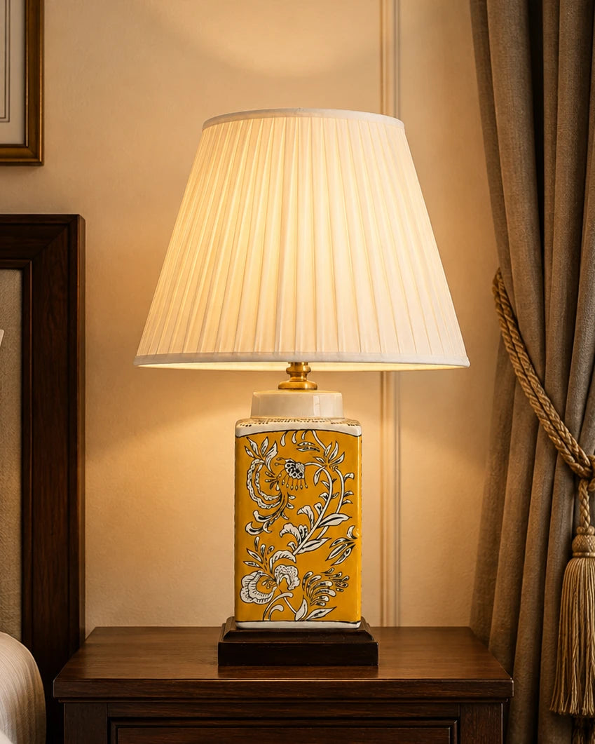 The Marigold Botanical Column Table Lamp 