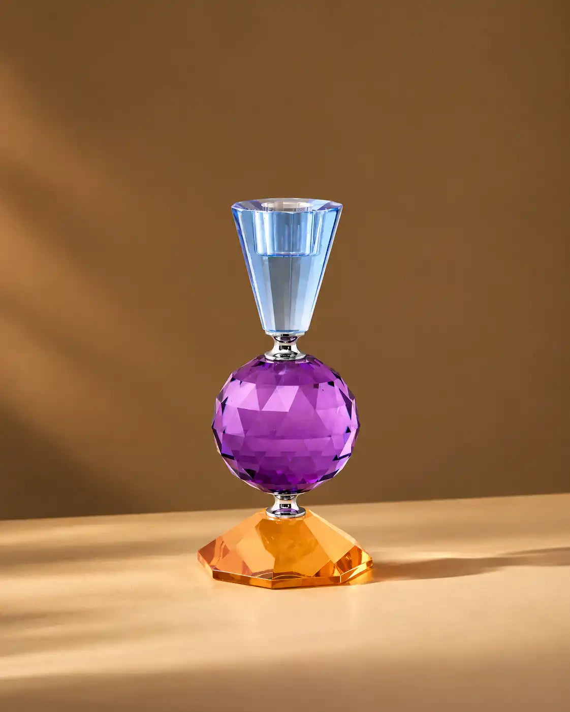Midnight Spherical Crystal Candle Holder
