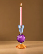 Midnight Spherical Crystal Candle Holder