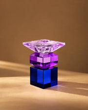 Amethyst Cube Crystal Candle Holder