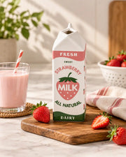 All Natural Strawberry Juice Ceramic Carton Vase