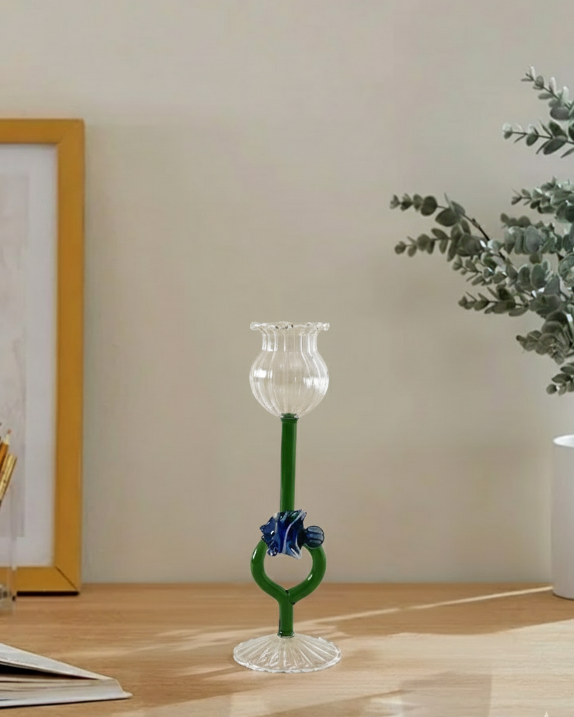 Oceanic Art Glass Candle Stand - Large