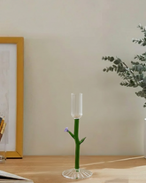Botanical Stem Glass Candle Stand 